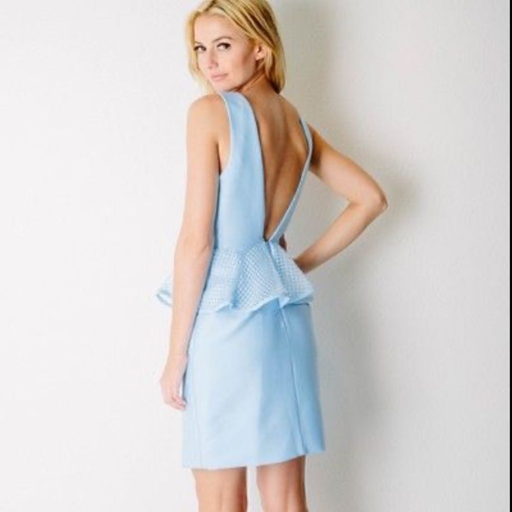 NWOT Camilyn Beth Petula Cinderella Blue Peplum Dress